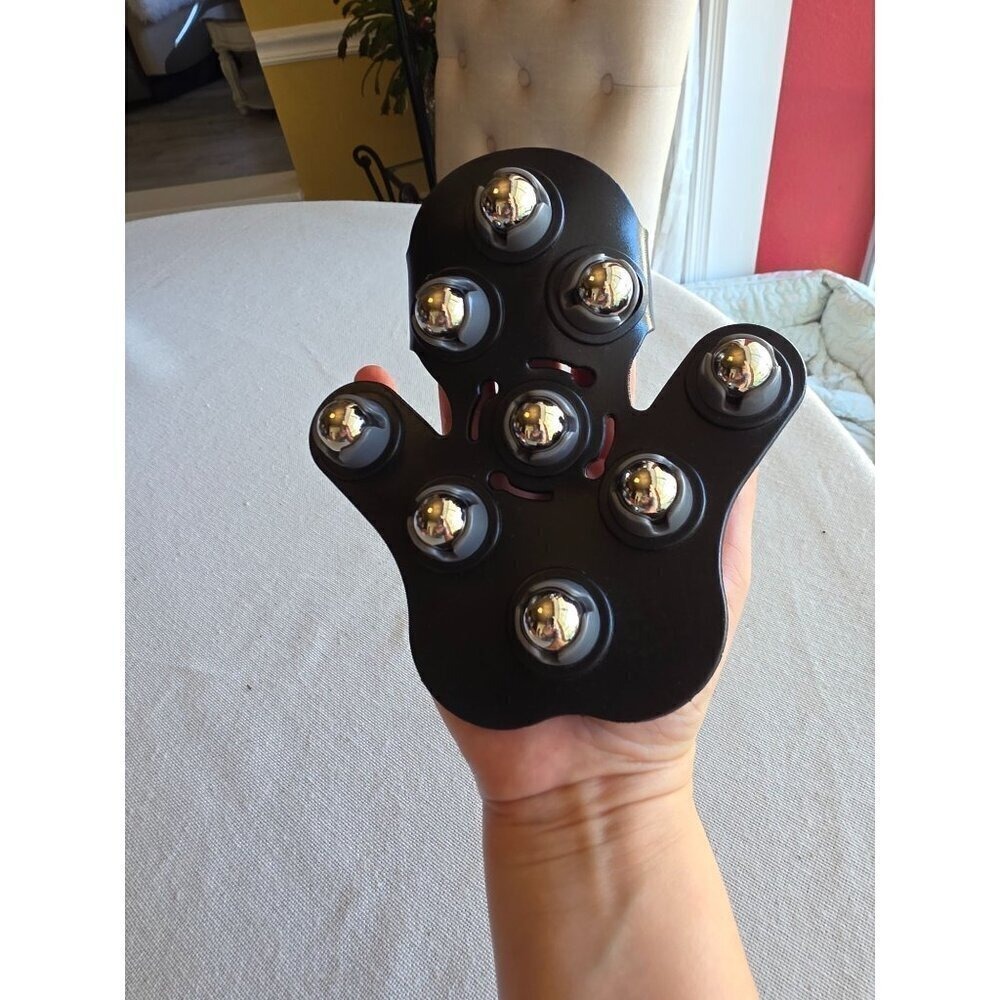 Portable Massage Glove Mitt Silicon Palm Shaped Stress Relax Massager with 360 R